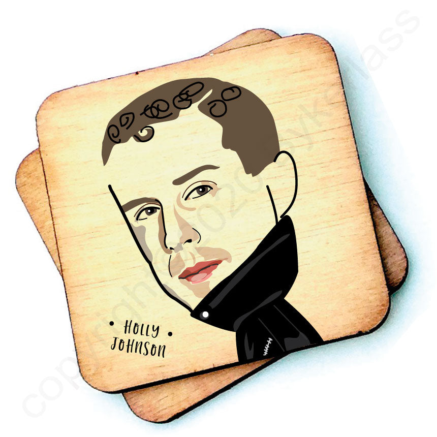 Holly Johnson Character Wooden Coaster