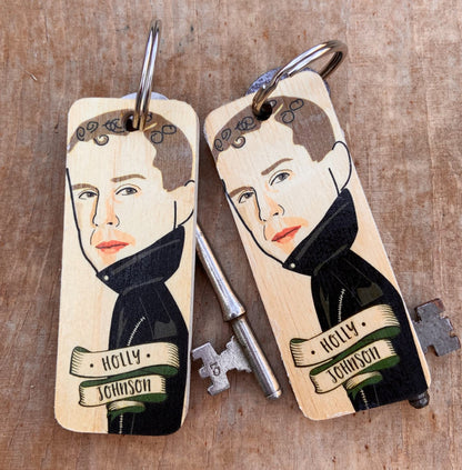 Holly Johnson Character Wooden Keyring 