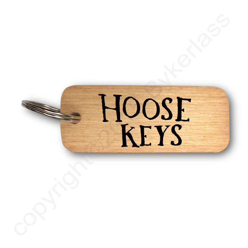 Hoose Keys Geordie Rustic Wooden Keyring