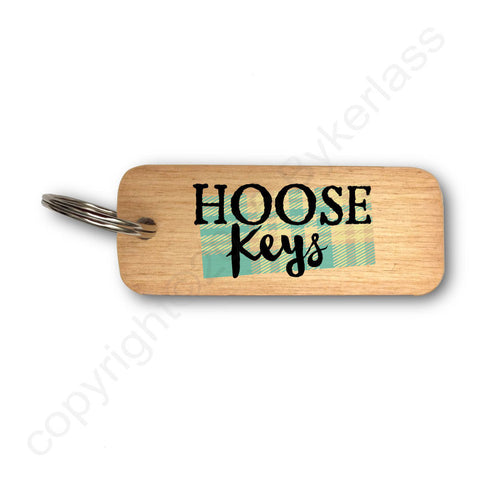 Hoose Keys Scottish Rustic Wooden Keyring - RWKR1
