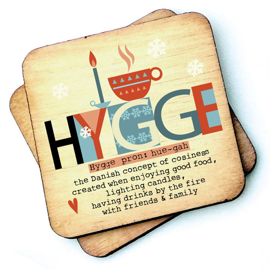 Hygge - Wooden Coaster by Wotmalike