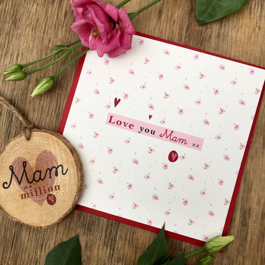 Love You Mam Card by Wotmalike