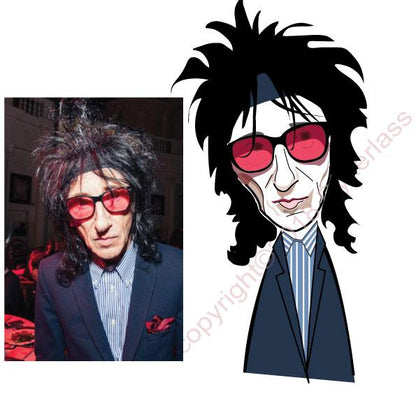 John Cooper Clarke Wooden Keyring by Wotmalike