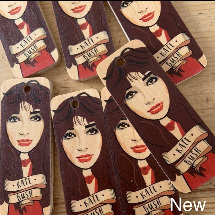 Kate Bush Character Wooden Keyring by Wotmalike