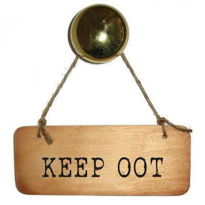 Keep Oot Rustic Wooden Geordie SignGeordie Signs whey aye man. Geordie Gifts wood decor with Newcastle landmarks illustration. Tyne Bridge, Baltic