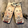Kylie Minogue Character Wooden Keyring