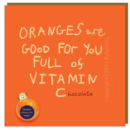 Oranges are good for you - Lumpy Potato Lady Card by Wotmalike