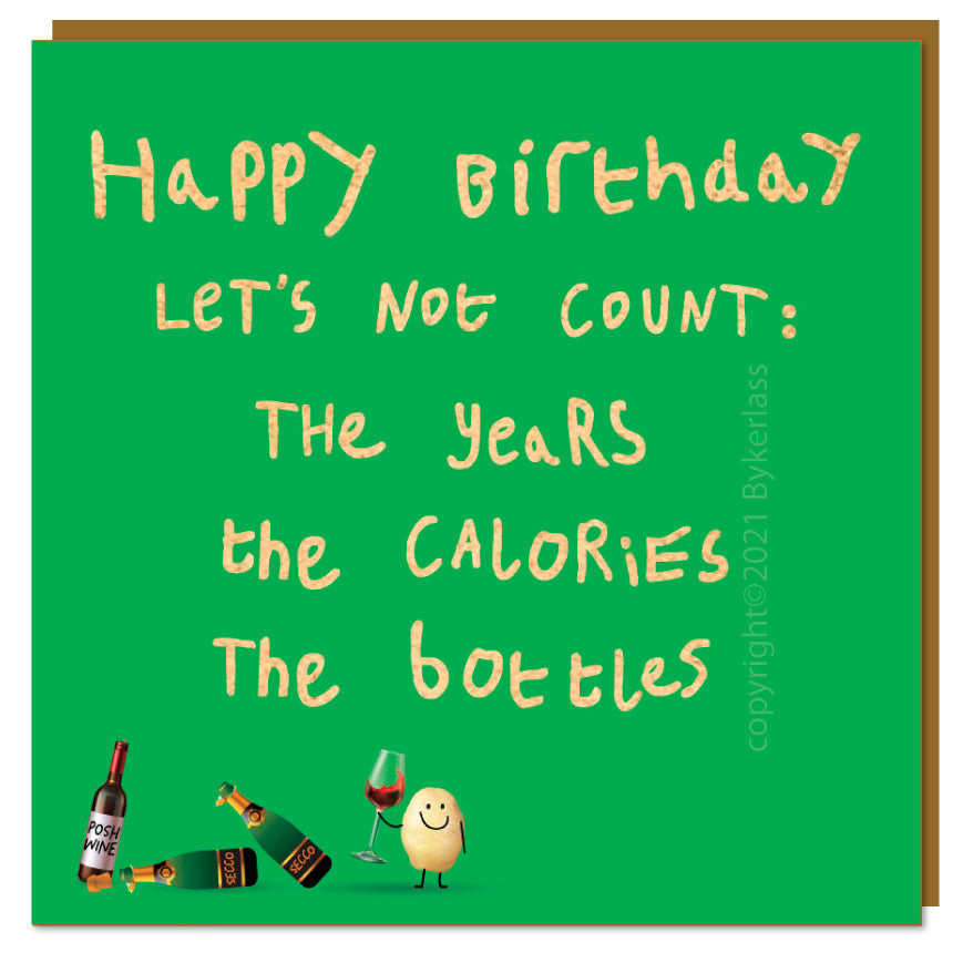 Let's not count - Lumpy Potato Lady Card by Wotmalike