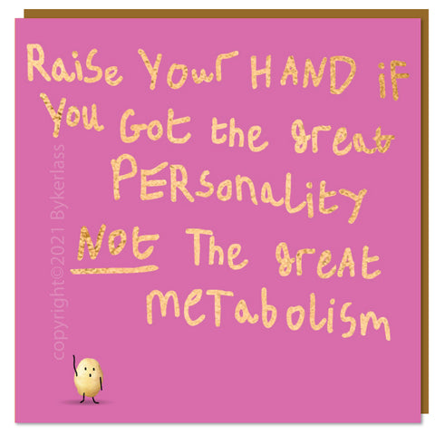 Raise Your Hand Personality - Lumpy Potato Lady Card - (LP4)
