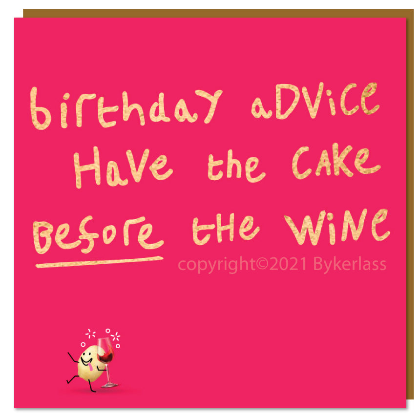 Birthday Advice - Lumpy Potato Lady Card by Wotmalike