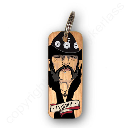 Lemmy Character Wooden Keyring
