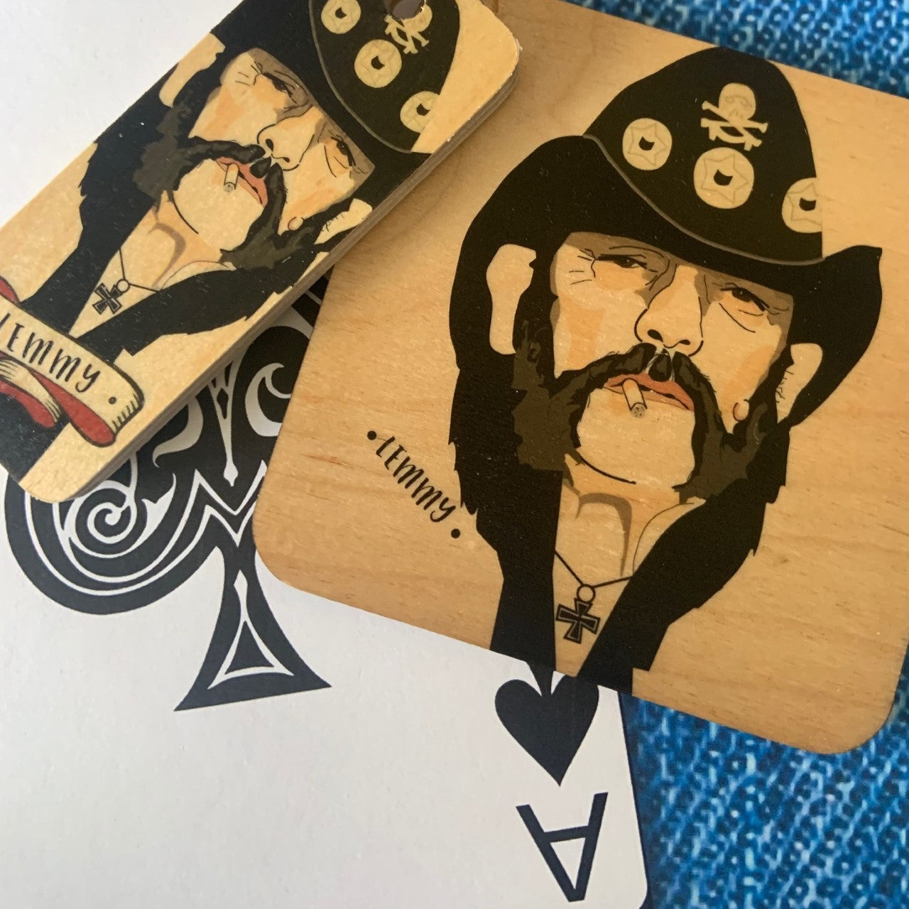 Lemmy Character Wooden Keyring