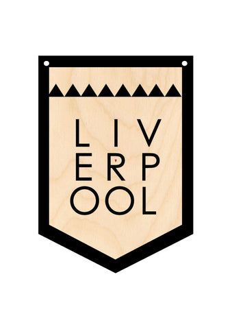 LIVERPOOL Wooden Hanging Banner - WHB