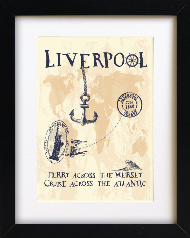 Liverpool - Ferry Across the Mersey, Cruise Across the Atlantic Print