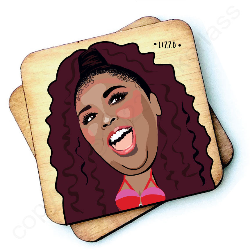 Lizzo Character Wooden Coaster by wotmalike