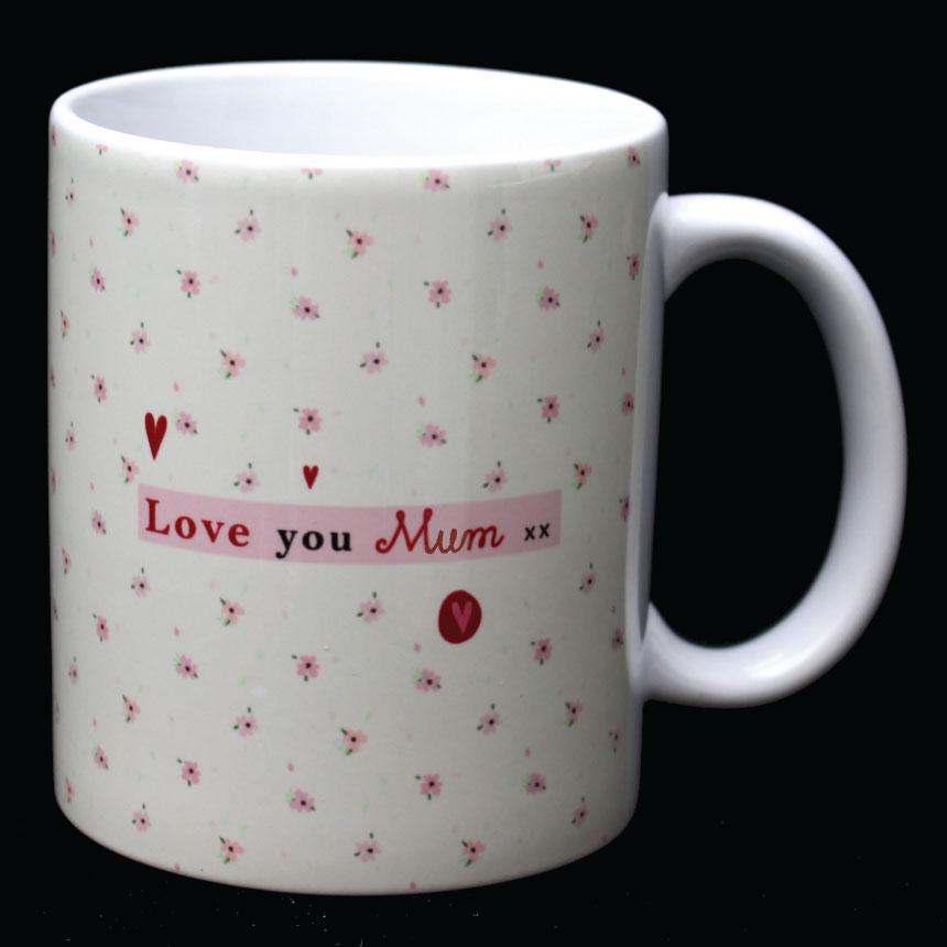 Love You Mum Mug by Wotmalike