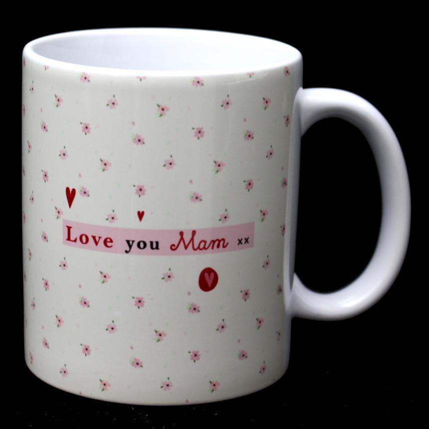 Love You Mam Mug by Wotmalike