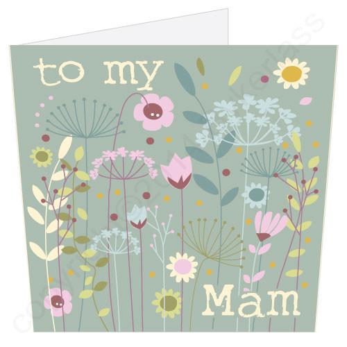 To My Mam Floral Card Geordie Gifts and Geordie Cards Wotmalike