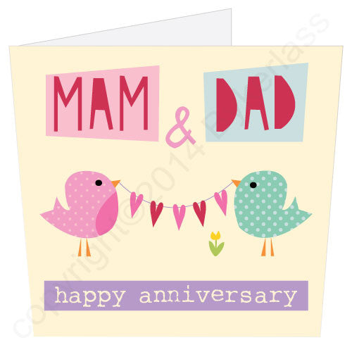 Mam & Dad Anniversary Card