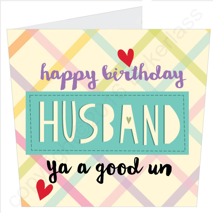 Happy Birthday Husband Card by Wotmalike