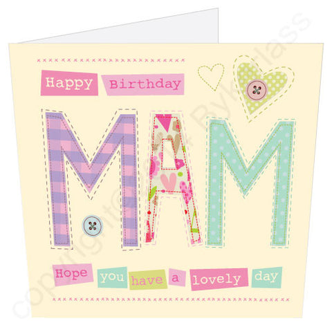 Happy Birthday Mam Card (MB8) Large Card