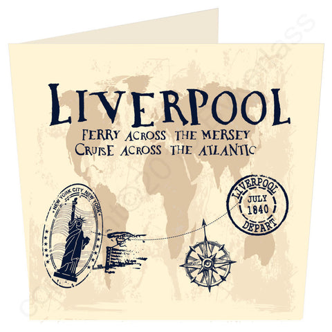 Liverpool - Ferry Across The Mersey, Cruise Across the Atlantic Large Scouse Card (MBL1)