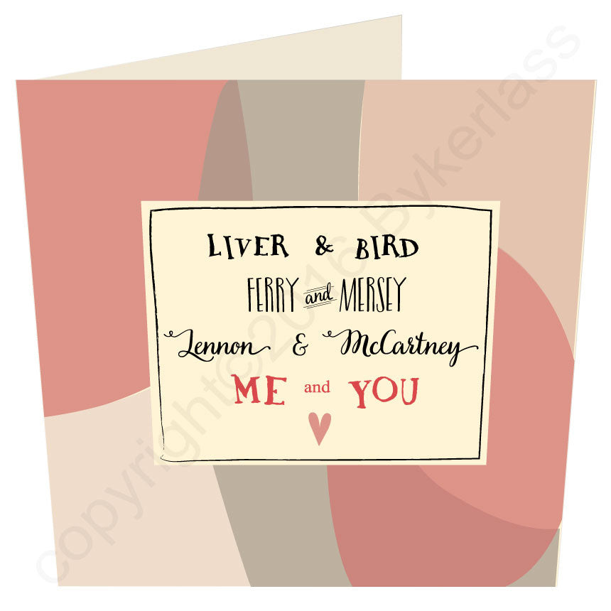 Scouse Go Together  - Scouse Valentines Card LARGE CARD