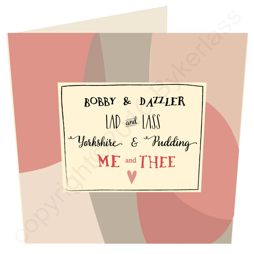 Me and Thee Go Together  - Valentines Card LARGE CARD