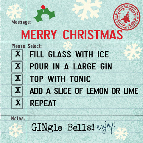 Christmas Options GIN Card --- MBX19F