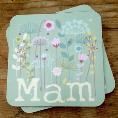 Floral Mam Coaster - Mothers Day Gift  (MBC2)