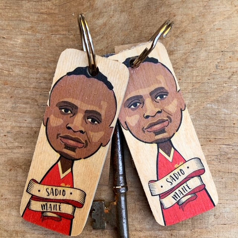 Sadio Mané Character Wooden Keyring - RWKR1