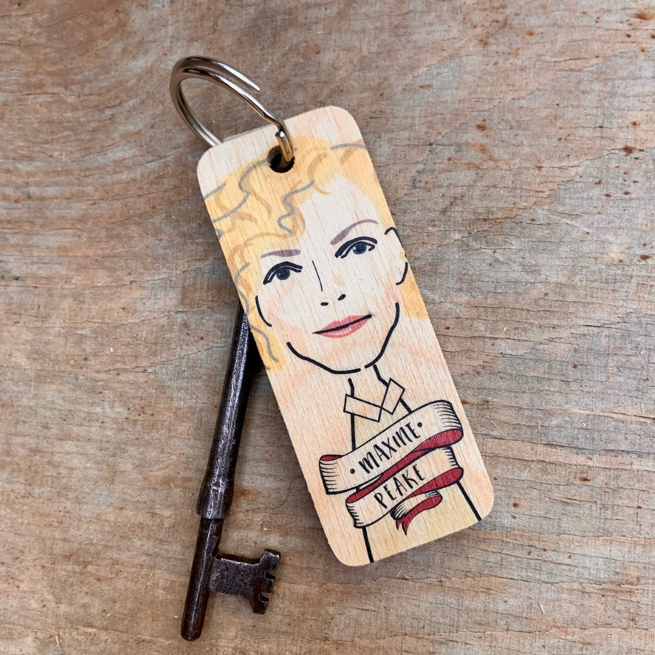 Maxine Peake Character Wooden Keyring by Wotmalike