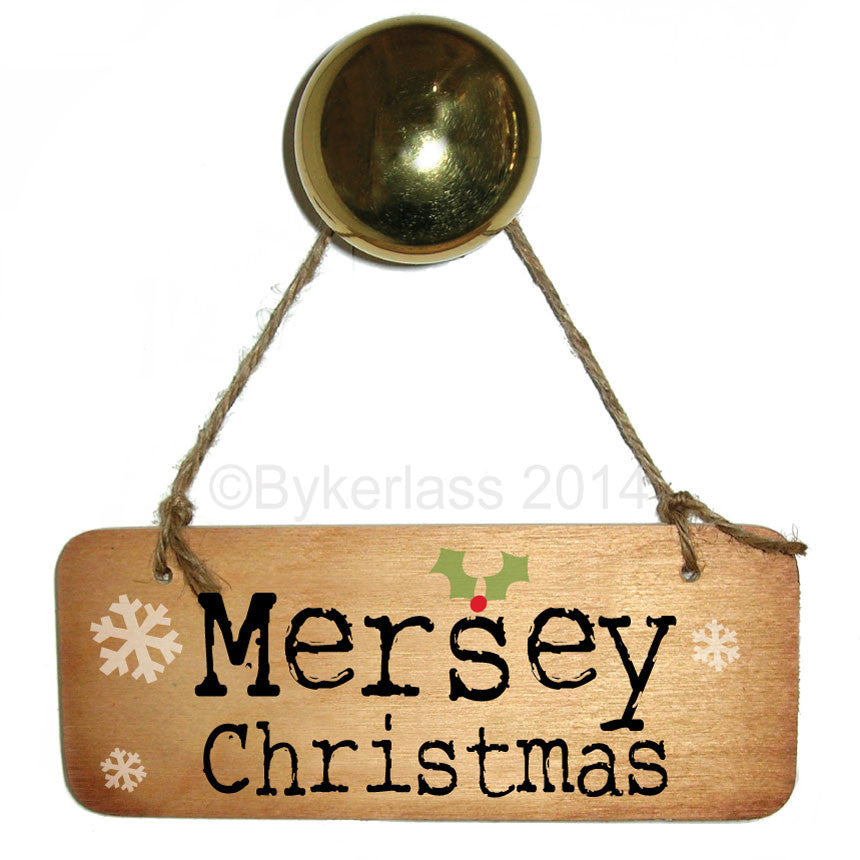 Mersey Christmas -  Christmas Rustic Wooden Sign