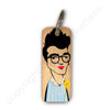 Morrissey Character Wooden Keyring by Wotmalike