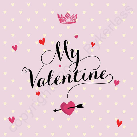 My Valentine - Pink Valentines Card (MB34-MV)