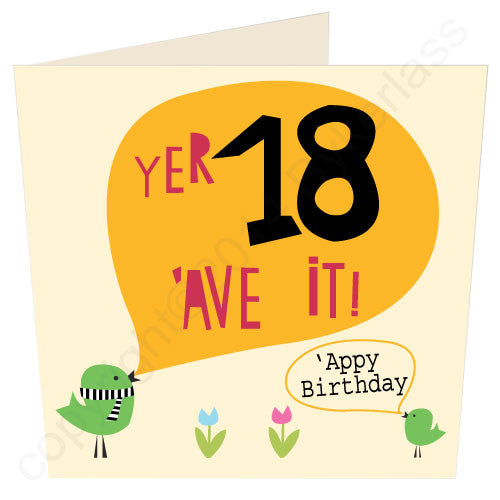 Yer 18 'Ave It - North Divide Birthday Card