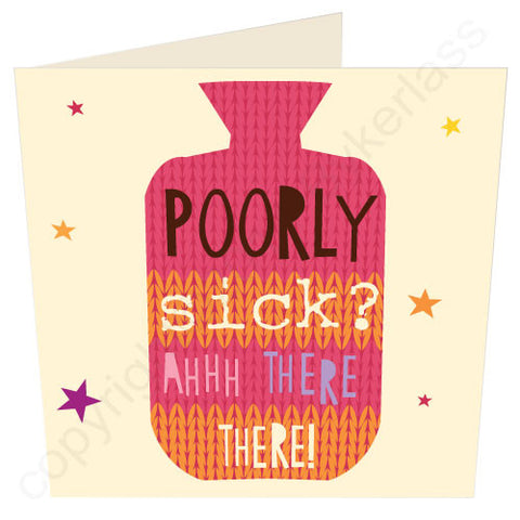 Poorly Sick ah There There! - North Divide Get Well Card (ND27)