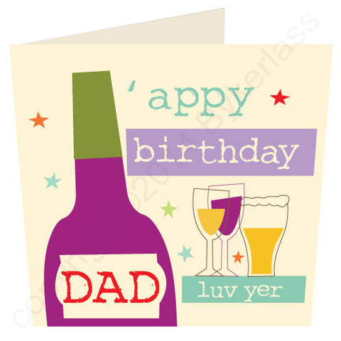 'Appy Birthday Dad - North Divide Birthday Card (ND34)