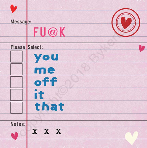 F*ck Options Valentines Card (MBV5-1)