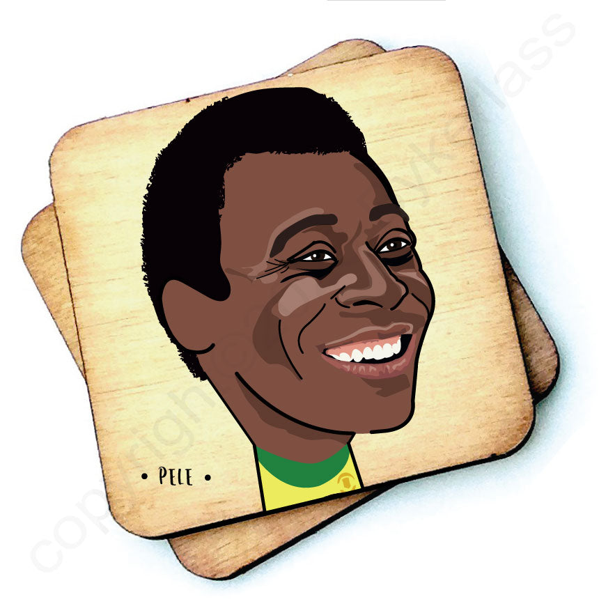 Pele Character Wooden Coaster by Wotmalike