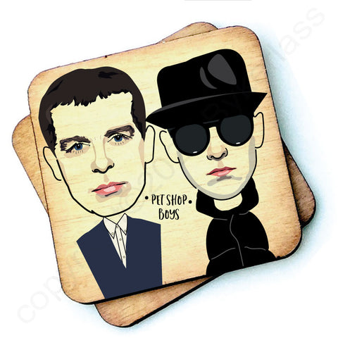 Pet Shop Boys Character Wooden Coaster - RWC1