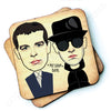 Pet Shop Boys Character Wooden Coaster