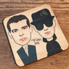 Pet Shop Boys Character Wooden Coaster by wotmalike