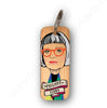 Philippa Perry Character Wooden Keyring by Wotmalike
