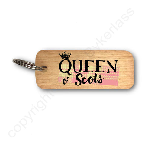 Queen o' Scots -  Scottish Rustic Wooden Keyring - RWKR1