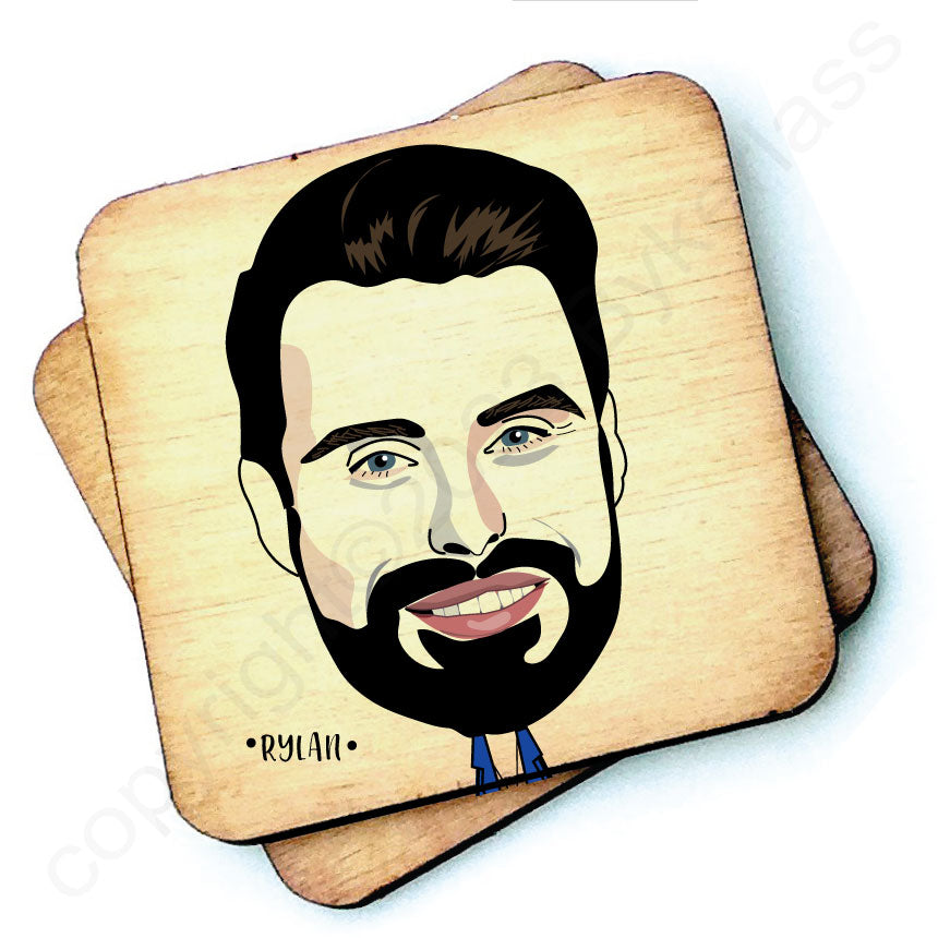 Rylan Character Wooden Coaster by Wotmalike