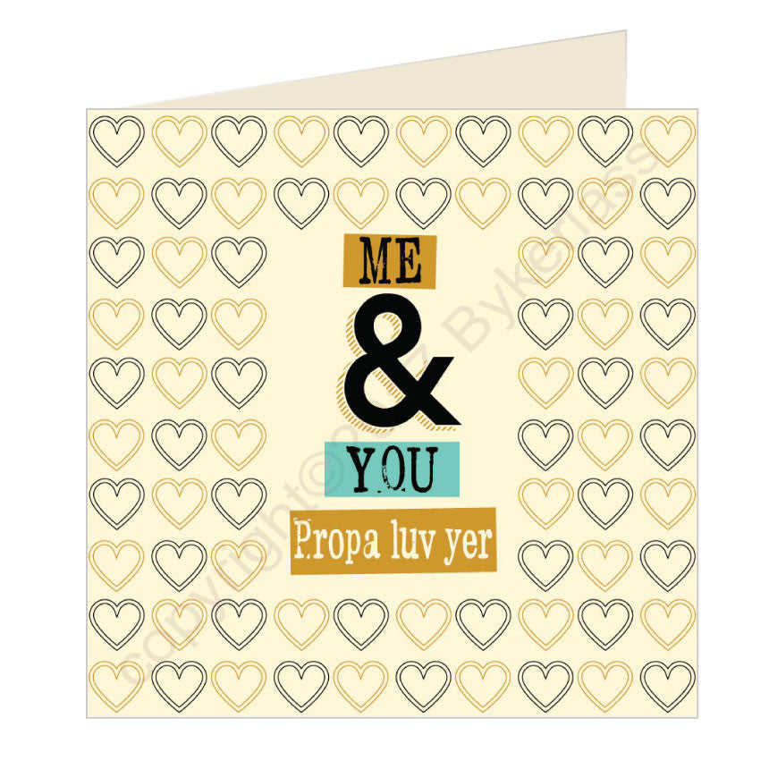 Me and You Propa Luv Yer - Scouse Card 