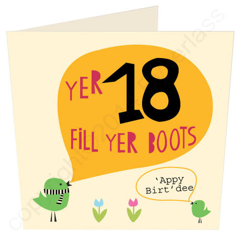 Yer 18 - Scouse 18th Birthday Card (SS18)