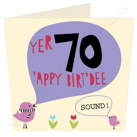 Yer 70 - Scouse 70th Birthday Card (SS24)