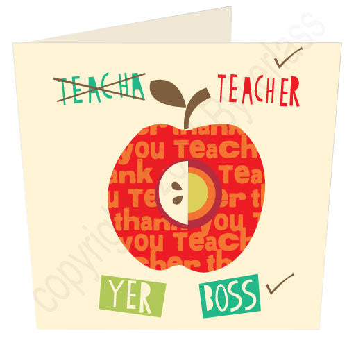 To Me Teecha ScouseThank You Teacher Card